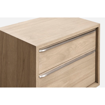 Modus One Coastal Modern Two Drawer USB-Charging Nightstand in Bisque