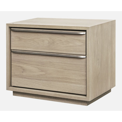 Modus One Coastal Modern Two Drawer USB-Charging Nightstand in Bisque