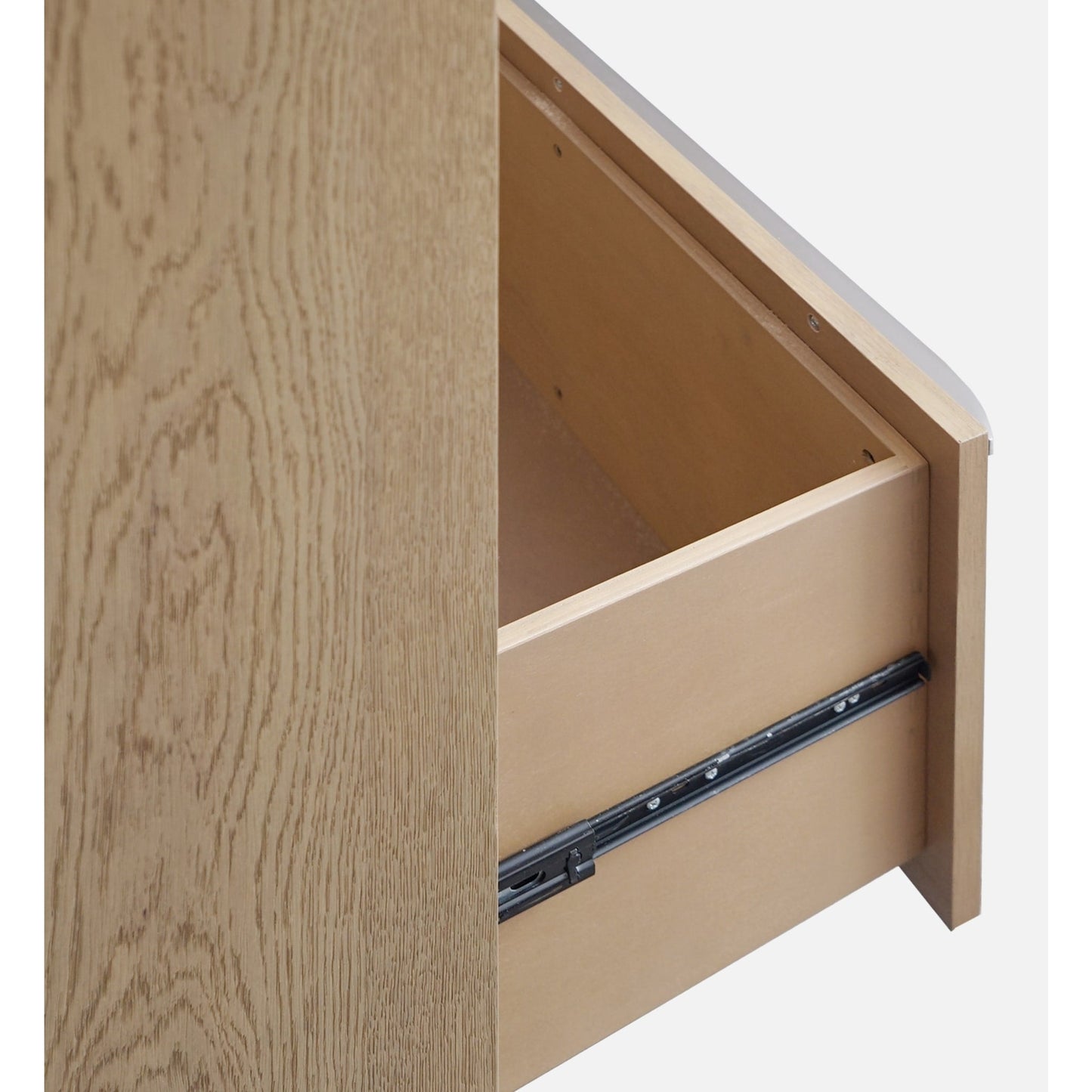 Modus One Coastal Modern Two Drawer USB-Charging Nightstand in Bisque