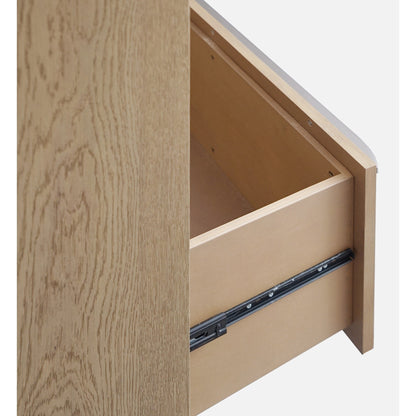 Modus One Coastal Modern Two Drawer USB-Charging Nightstand in Bisque