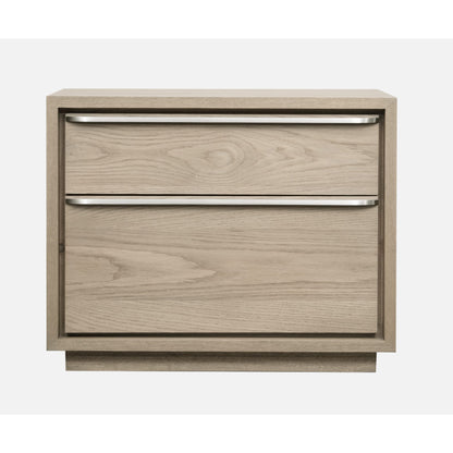 Modus One Coastal Modern Two Drawer USB-Charging Nightstand in Bisque