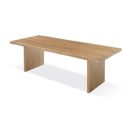 Modus One Modern Coastal Live Edge Dining Table in White Oak