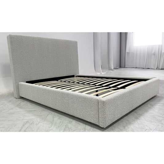 Modus One Upholstered Platform Bed in Cotton Ball Boucle