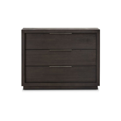 Modus Modus Modus Oxford 3 Drawer Nightstand in Basalt Grey
