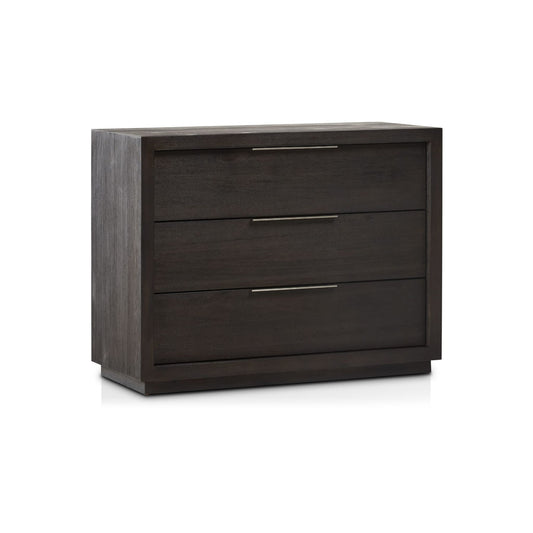 Modus Modus Modus Oxford 3 Drawer Nightstand in Basalt Grey