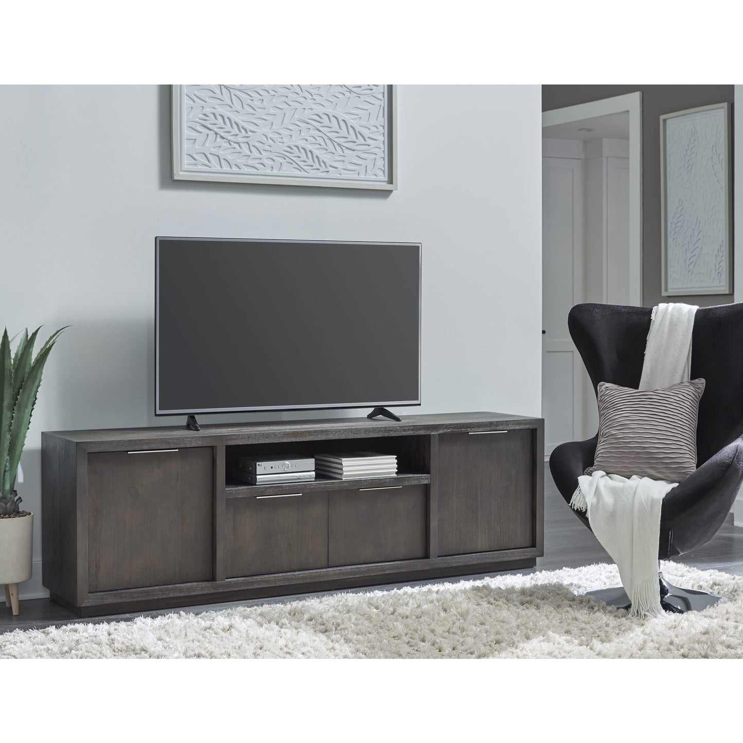 Modus Oxford Entertainment Console 84W in Basalt Grey