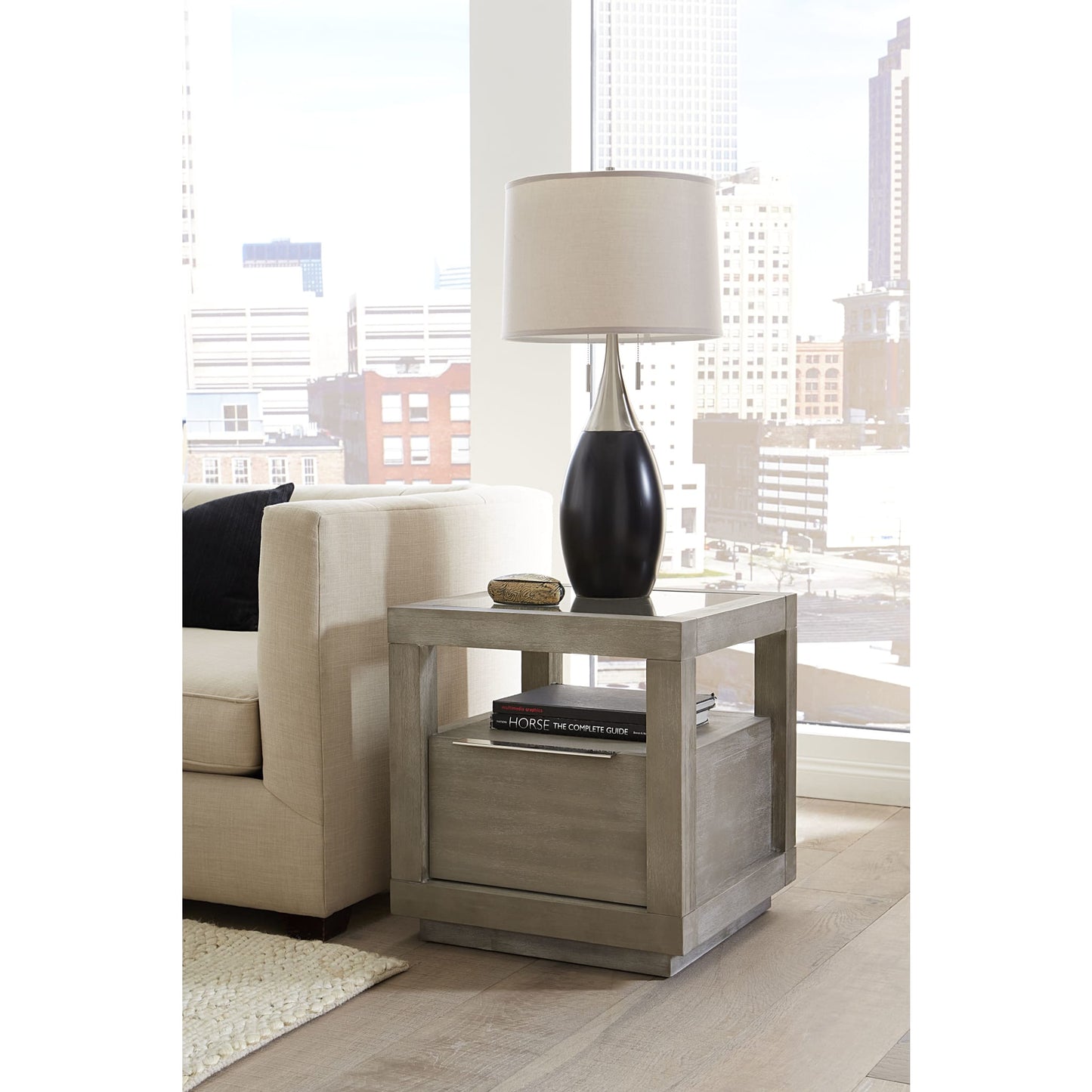 Modus Oxford One-Drawer End Table in Mineral