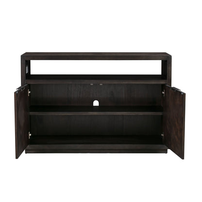 Modus Oxford Solid Wood 54 inch Media Console in Basalt Grey
