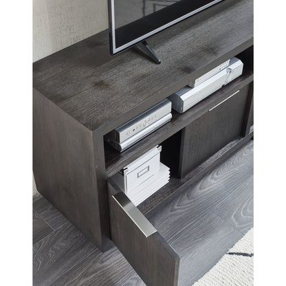 Modus Oxford Solid Wood 74 inch Media Console in Basalt Grey