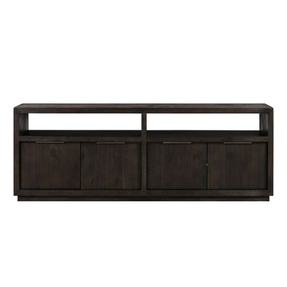 Modus Oxford Solid Wood 74 inch Media Console in Basalt Grey