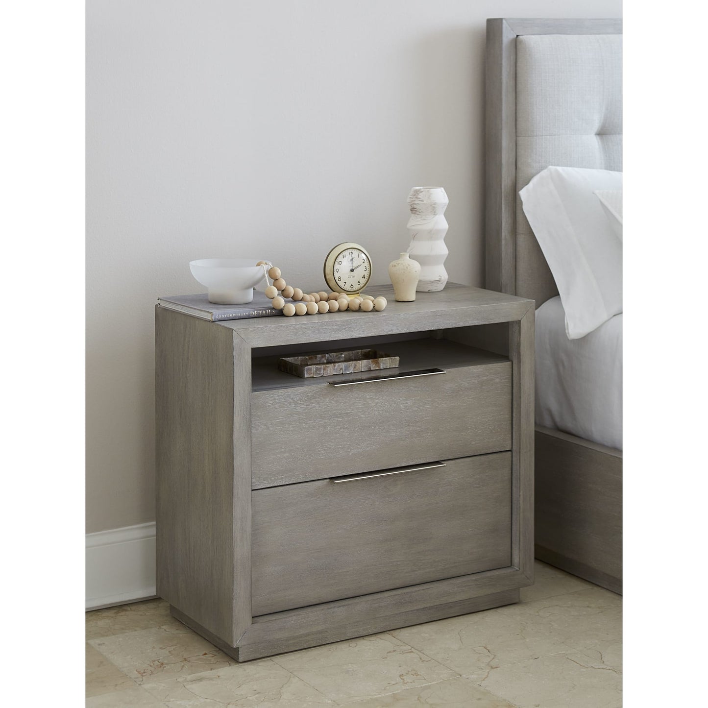 Modus Oxford Two-Drawer Nightstand in Mineral