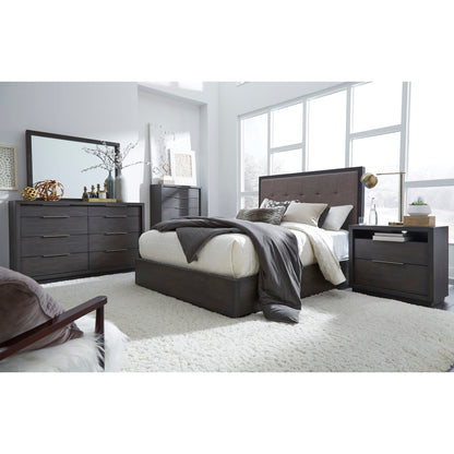 Modus Oxford Upholstered Footboard Storage Bed in Dolphin