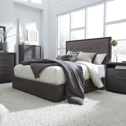 Modus Oxford Upholstered Platform Bed in Dolphin