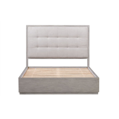 Modus Oxford Upholstered Platform Bed in Mineral