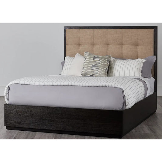 Modus Oxford Upholstered Platform Bed in Toast