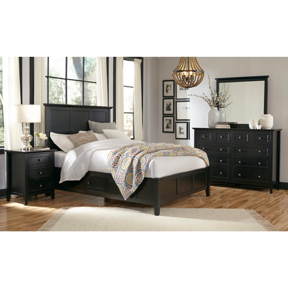 Modus Paragon Four Drawer Wood Storage Bed in Black