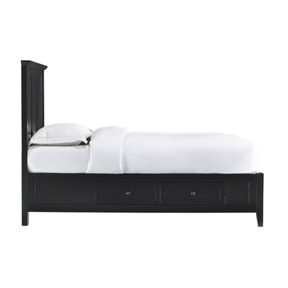 Modus Paragon Four Drawer Wood Storage Bed in Black