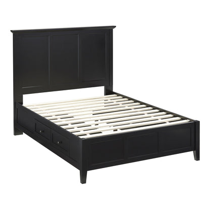 Modus Paragon Four Drawer Wood Storage Bed in Black