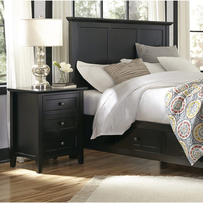 Modus Paragon Three-Drawer Nightstand in Black