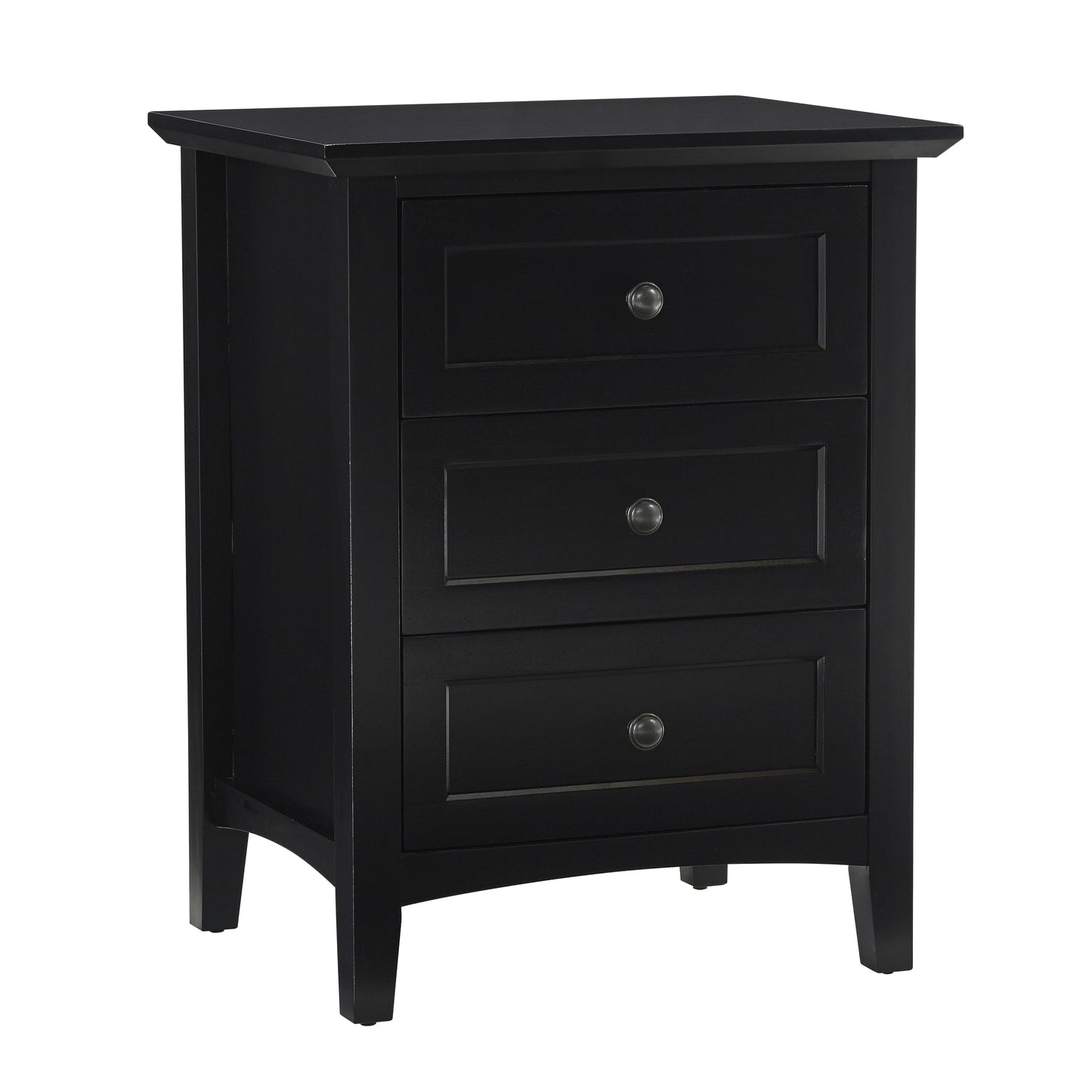 Modus Paragon Three-Drawer Nightstand in Black