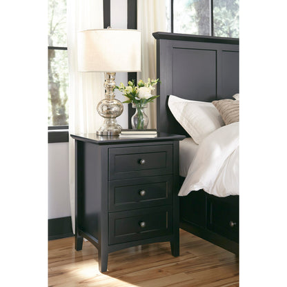 Modus Paragon Three-Drawer Nightstand in Black