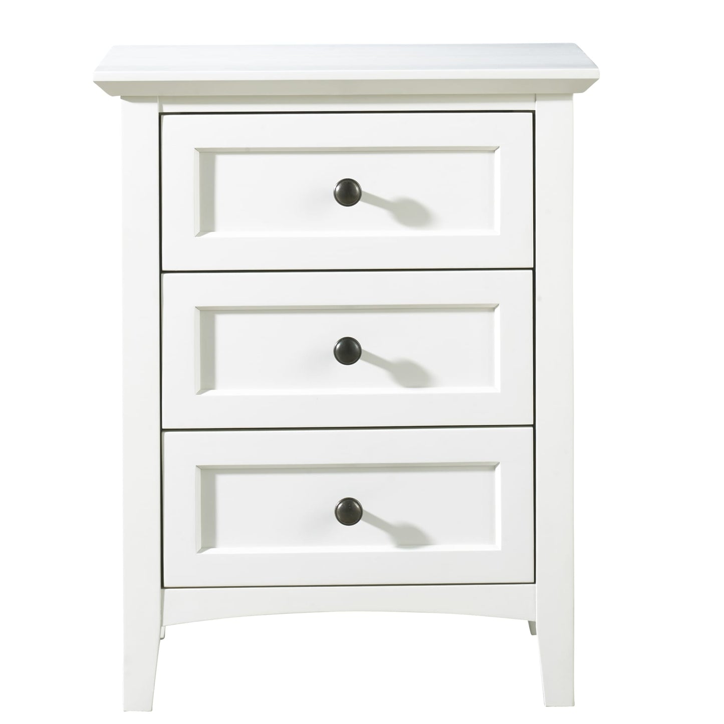 Modus Paragon Three Drawer Nightstand in White