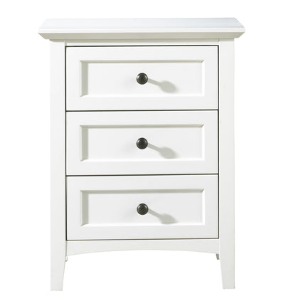 Modus Paragon Three Drawer Nightstand in White