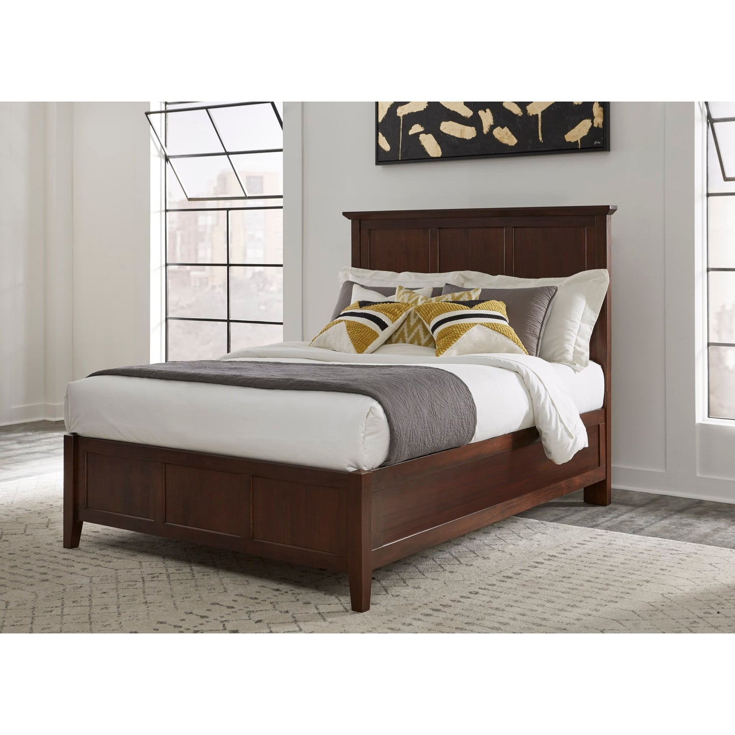 Modus Paragon Wood Panel Bed in Truffle