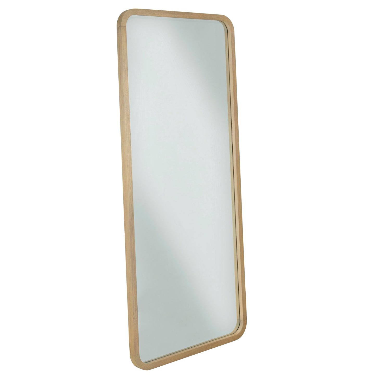 Modus Penny Beveled Glass Floor Mirror in Buff Cream