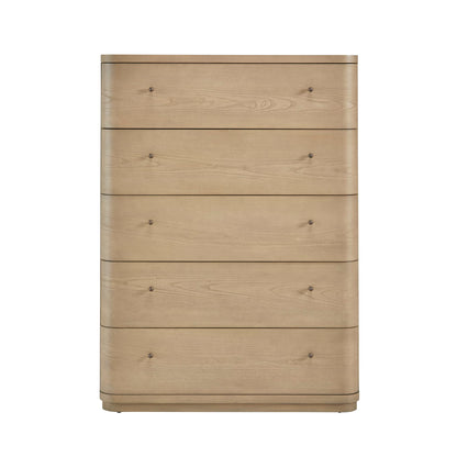 Modus Modus Modus Penny Five Drawer White Ash Chest in Buff Cream