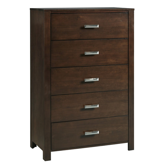 Modus Modus Modus Riva Five Drawer Chest in Chocolate Brown