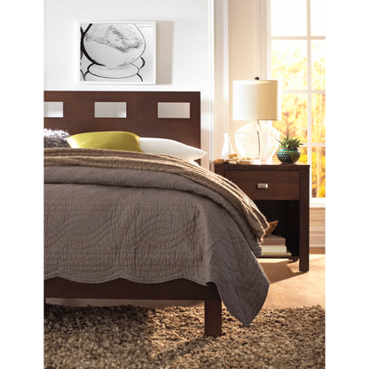 Modus Riva One Drawer Nightstand in Chocolate Brown