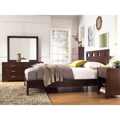 Modus Riva One Drawer Nightstand in Chocolate Brown