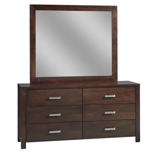 Modus Riva Six Drawer Dresser in Chocolate Brown