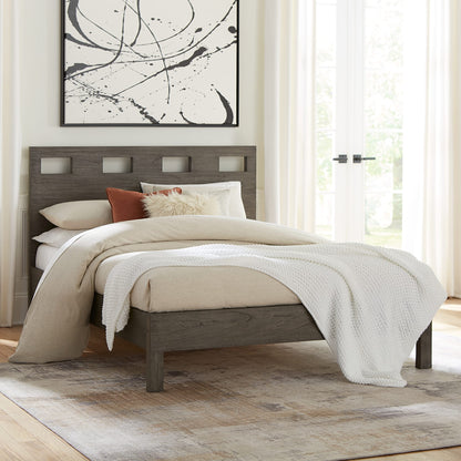 Modus Riva Wood Bed in Sharkskin