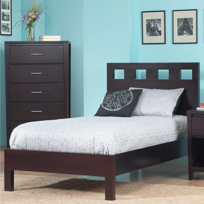 Modus Riva Wood Platform Bed in Espresso