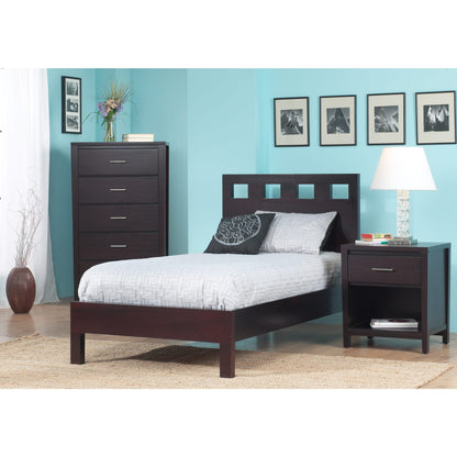 Modus Riva Wood Platform Bed in Espresso