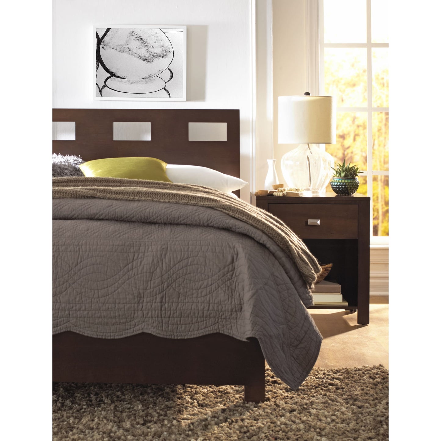 Modus Riva Wood Storage Bed in Chocolate Brown