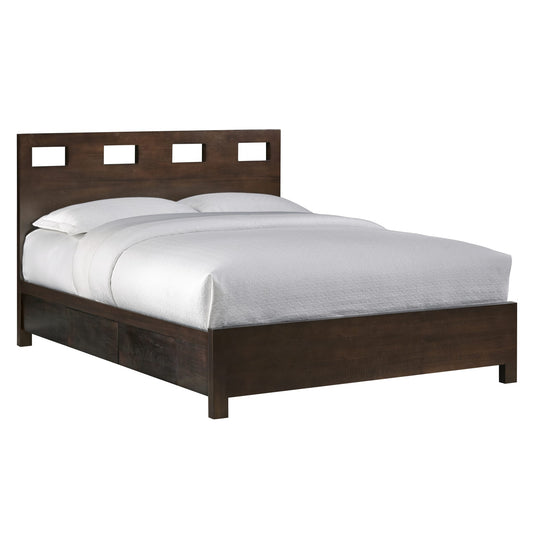Modus Riva Wood Storage Bed in Chocolate Brown