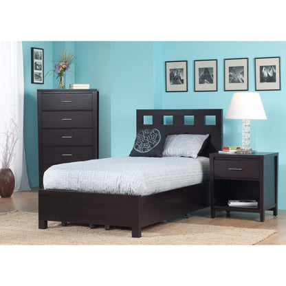Modus Riva Wood Storage Bed in Espresso