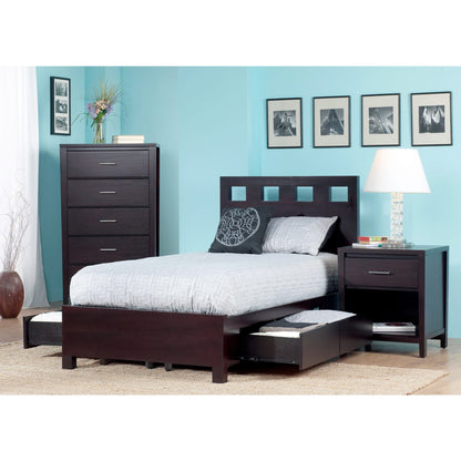 Modus Riva Wood Storage Bed in Espresso