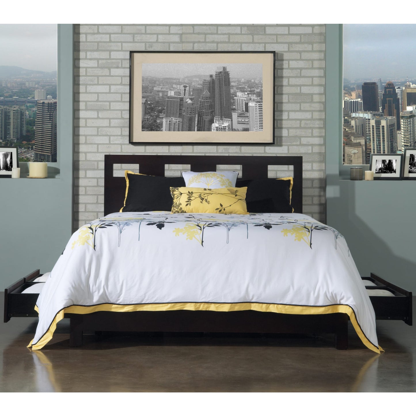 Modus Riva Wood Storage Bed in Espresso