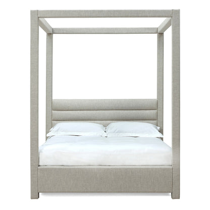 Modus Rockford Upholstered Canopy Bed in Turtle Dove Linen