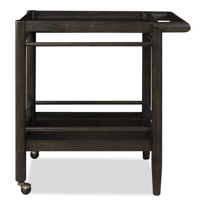 Modus Rockport Two Shelf Rolling Bar Cart in Yin