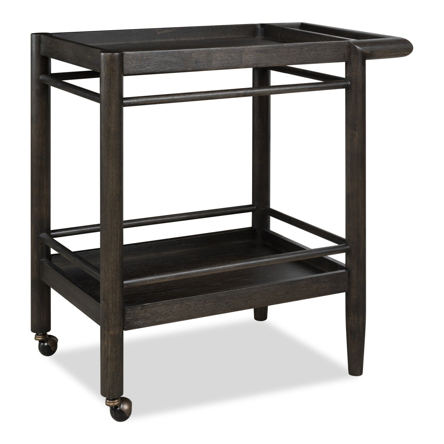 Modus Rockport Two Shelf Rolling Bar Cart in Yin