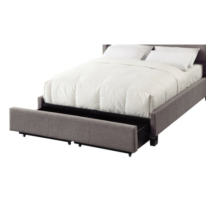 Modus Royal Tufted Footboard Storage Bed in Dolphin Linen