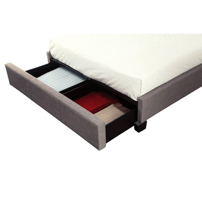 Modus Royal Tufted Footboard Storage Bed in Dolphin Linen