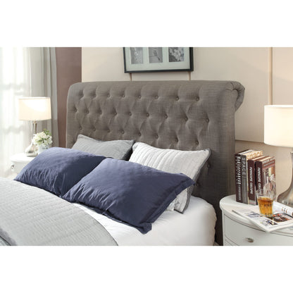 Modus Royal Tufted Platform Bed in Dolphin Linen