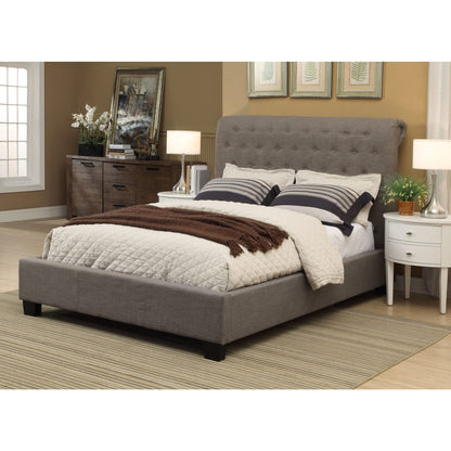 Modus Royal Tufted Platform Bed in Dolphin Linen