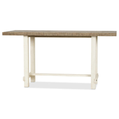 Modus Rutherford Rectangular Wooden Counter Table in Drift and Antique White